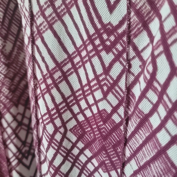 COLDWATER CREEK Plum Geometric Patterned Midi Dress, Size M - Picture 5 of 8